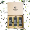 Estuche De Regalo Compuesto Por 3 Latas De 0,5 Litros Aceite De Oliva Virgen Extra De La Marca 2L, De La Prestigiosa Denominación De Origen Baena.